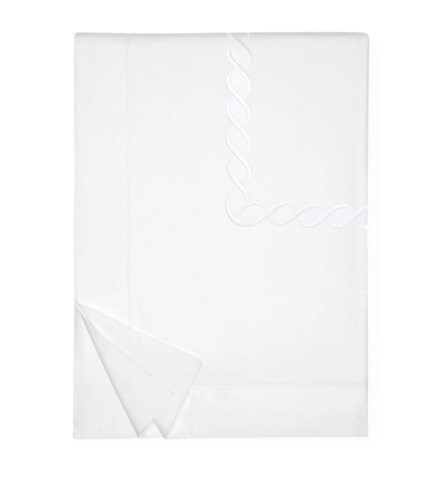 Shop Pratesi Treccia Super King Duvet Cover (260cm X 220cm) In White