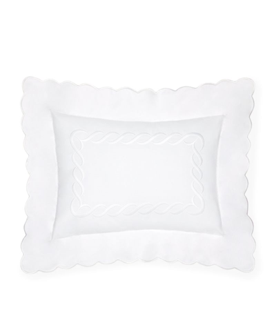 Shop Pratesi Treccia Oxford Pillowcase (30cm X 40cm) In White