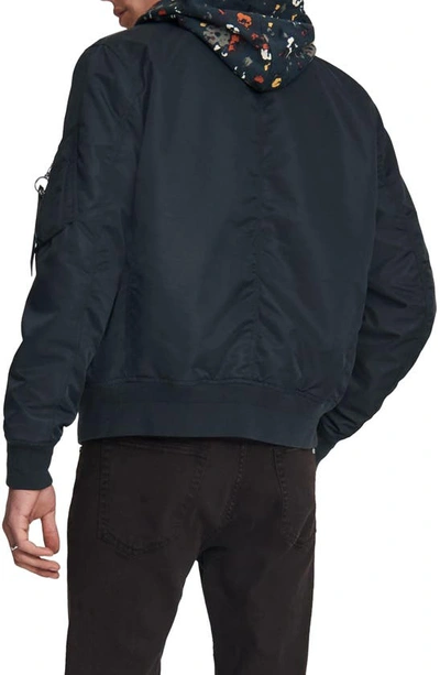 Rag & Bone Icons Manston Recycled Nylon Bomber Jacket In Black