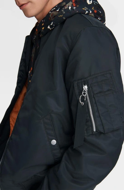 Rag & Bone Icons Manston Recycled Nylon Bomber Jacket In Black