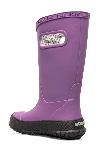 Bogs Plush Insulated Waterproof Rain Boot In Purple