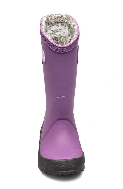 Bogs Plush Insulated Waterproof Rain Boot In Purple