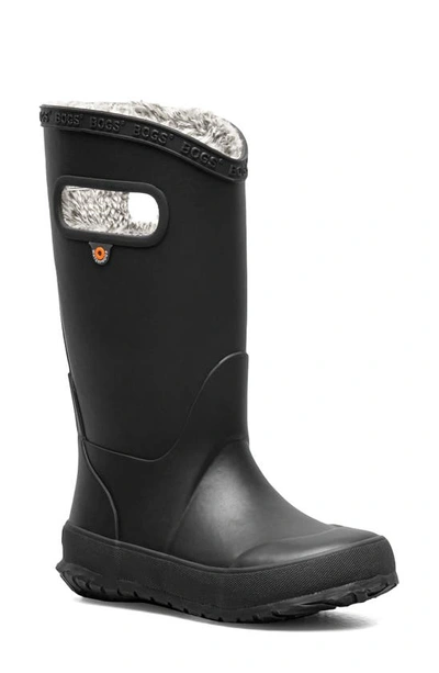 Shop Bogs Plush Insulated Waterproof Rain Boot In Black