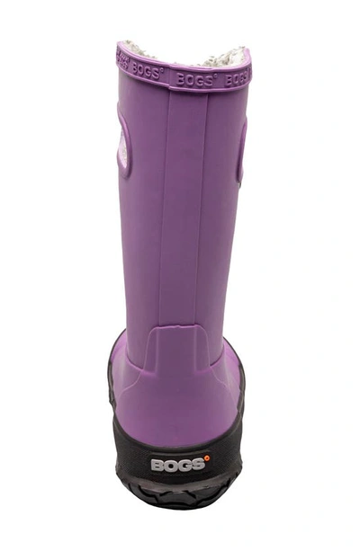 Shop Bogs Plush Insulated Waterproof Rain Boot In Purple