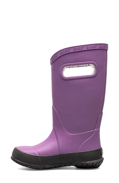 Shop Bogs Plush Insulated Waterproof Rain Boot In Purple