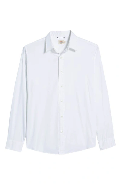 Shop Faherty The Movement Button-up Shirt In Cloud White
