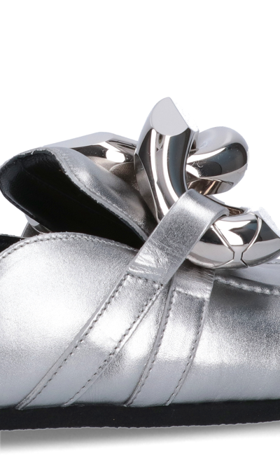 Jw Anderson Chain-link Metallic Loafer Mules