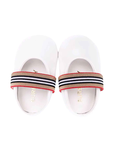 Shop Burberry Ballet Flats With Check Print