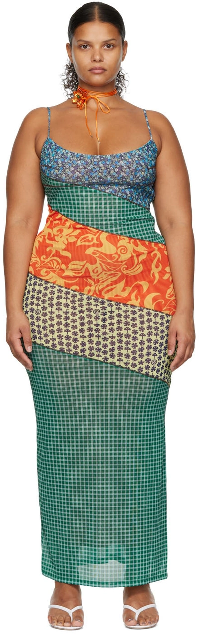 MIAOU GREEN PALOMA ELSESSER EDITION THAIS MIDI DRESS 