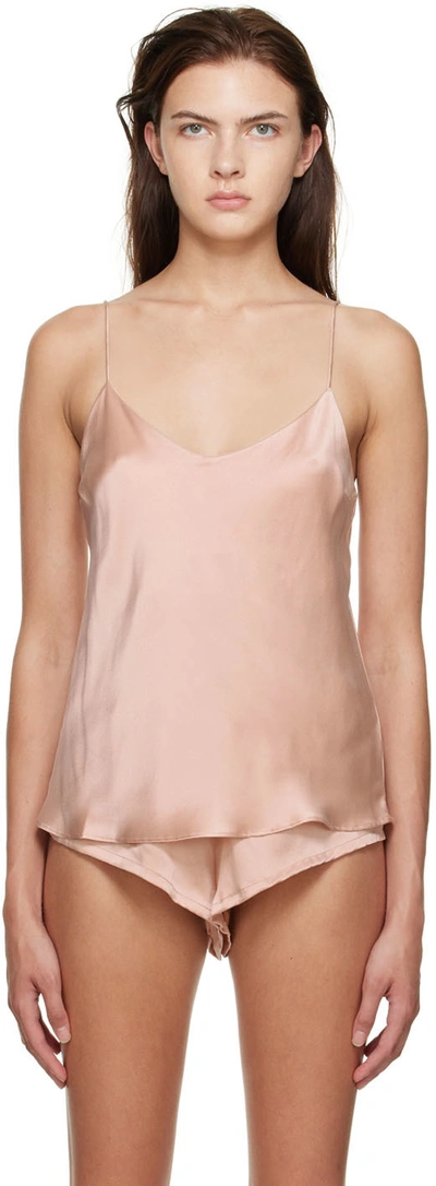 Shop Asceno Pink Milos Camisole In Blush