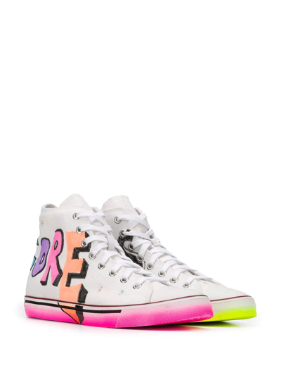 Shop Vetements Harcore Happiness High-top Sneakers In White