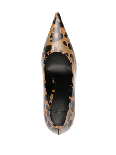 Shop Vetements Drill-heel Leopard-print Pumps In Brown