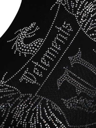 Shop Vetements Logo-crest Embellished Swimsuit In Black