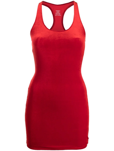 Shop Vetements Cut-out Mini Dress In Red