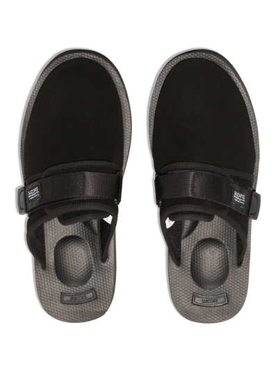 Shop Suicoke Zavo-vs Suede Sandals In Black