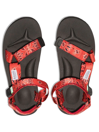 Suicoke Red Depa Webbing Strap Sandals In Red