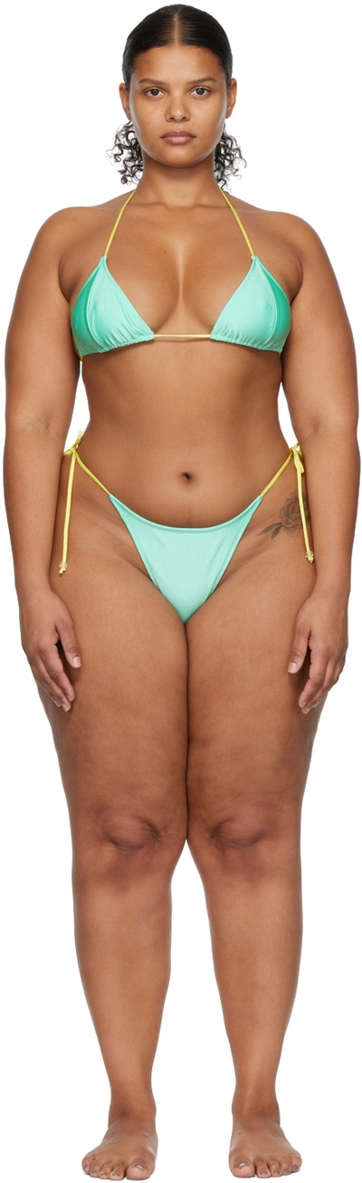 Shop Dos Swim Ssense Exclusive Green Ari & Mila Bikini In Curacao