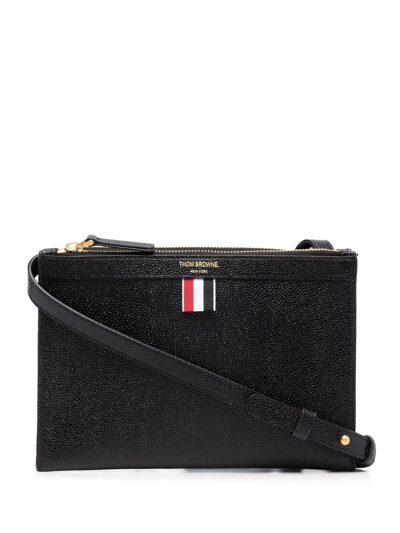 Shop Thom Browne Small Crossbody Document Holder In Black