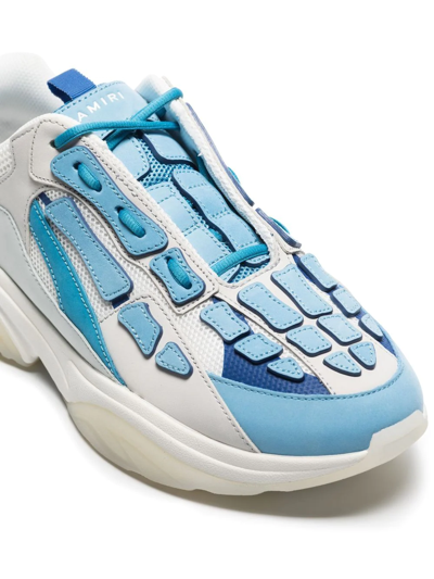 Shop Amiri Bone Runner Chunky Sneakers In Blue
