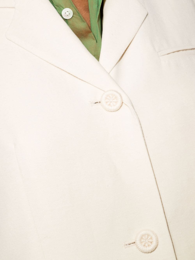 Nanushka White Mersey Single-breasted Blazer In Neutrals