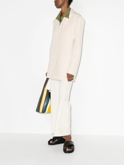 Nanushka White Mersey Single-breasted Blazer In Neutrals