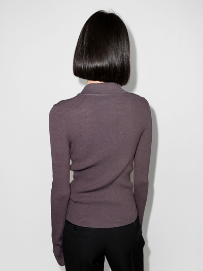 Low Classic Grey Open Front Ribbed Knit Cardigan In Grey