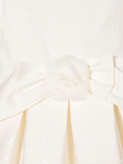 La Stupenderia Floral-detail Dress In Neutrals