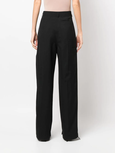 Shop Stella Mccartney Straight-leg Cargo-pocket Trousers In Black