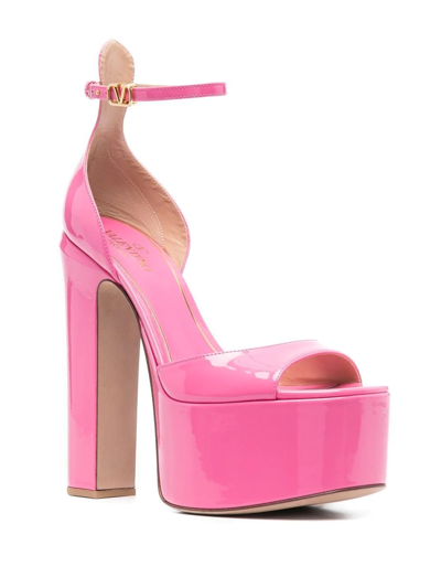 Shop Valentino Tan-go 160mm Platform Sandals In Pink