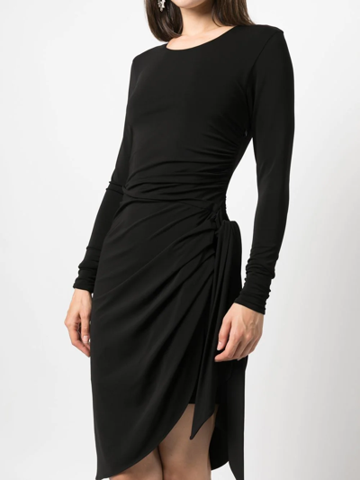 Federica Tosi Asymmetric Black Jersey Dress In Black