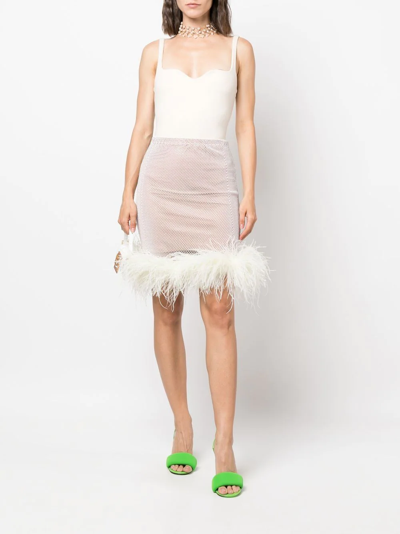 Shop Santa Brands Ostrich-feather Skirt In White