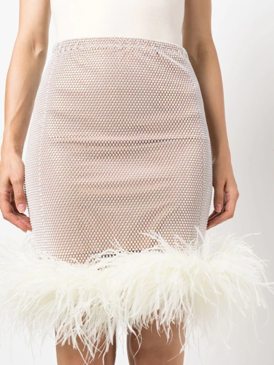 Shop Santa Brands Ostrich-feather Skirt In White