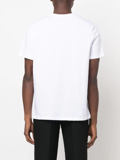 Shop Apc Logo-print T-shirt In White