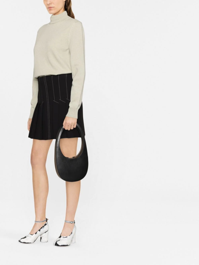 Maison Margiela Mm4 Mm14 Solid Color Cashmere Turtleneck Sweater In Green