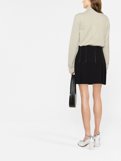 Maison Margiela Mm4 Mm14 Solid Color Cashmere Turtleneck Sweater In Green