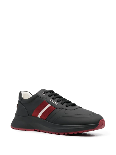 Shop Bally Daryn Side-stripe Sneakers In Black