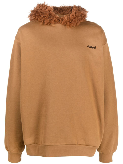 Marni Logo Embroidered Long In Neutrals