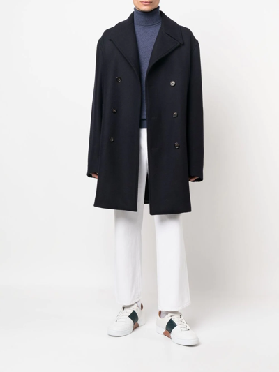 Corneliani Roll-neck Cashmere Jumper In Blue