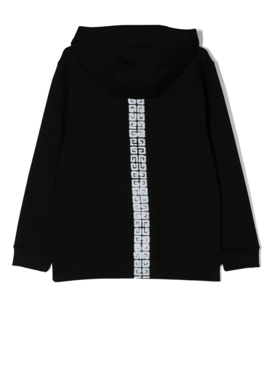 Shop Givenchy Logo-print Long-sleeve Hoodie In Black