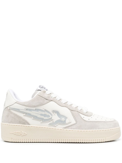 Shop Enterprise Japan Panelled Low-top Sneakers In White