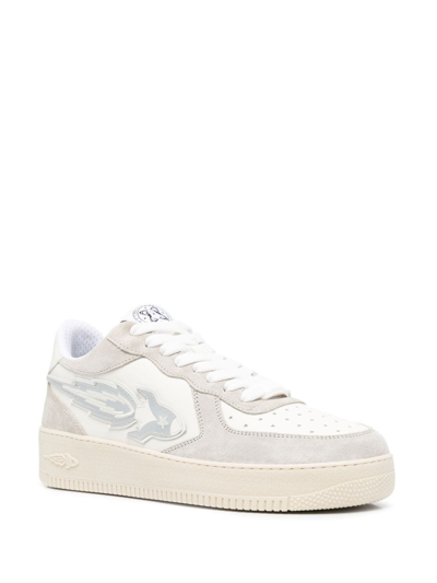 Shop Enterprise Japan Panelled Low-top Sneakers In White