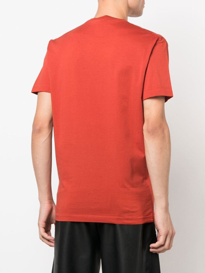 Shop Dsquared2 Logo-print Cotton T-shirt In Orange