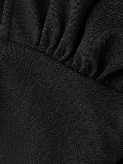 Shop Dolce & Gabbana Cut-out Draped Midi Dress In Black
