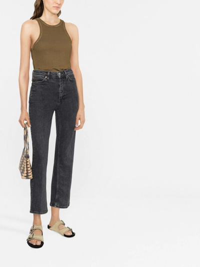 Re/done 70s Bootcut Flared Jeans In Black