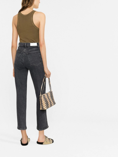 Re/done 70s Bootcut Flared Jeans In Black