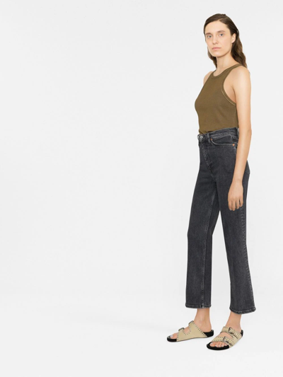 Re/done 70s Bootcut Flared Jeans In Black
