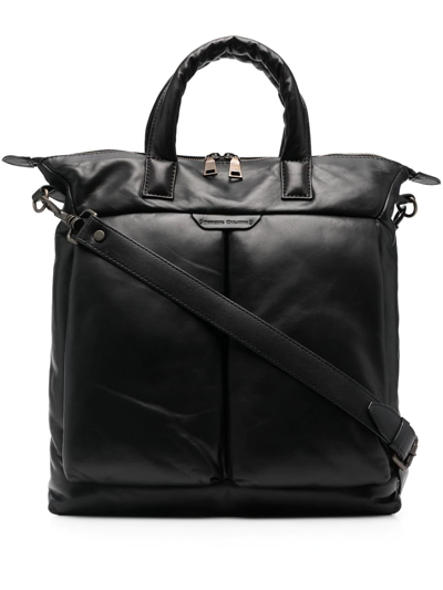 Shop Officine Creative Quilted Leather Tote Bag In Black