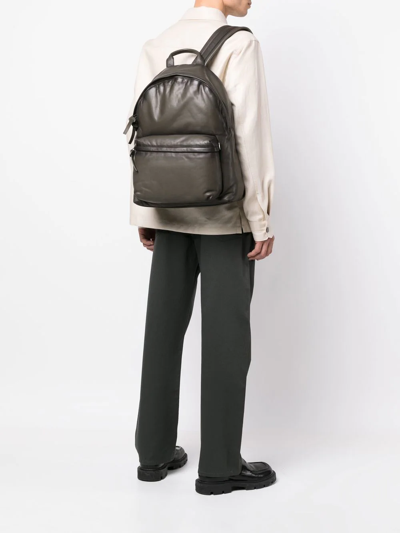 Shop Officine Creative Zip-around Leather Backpack In Green