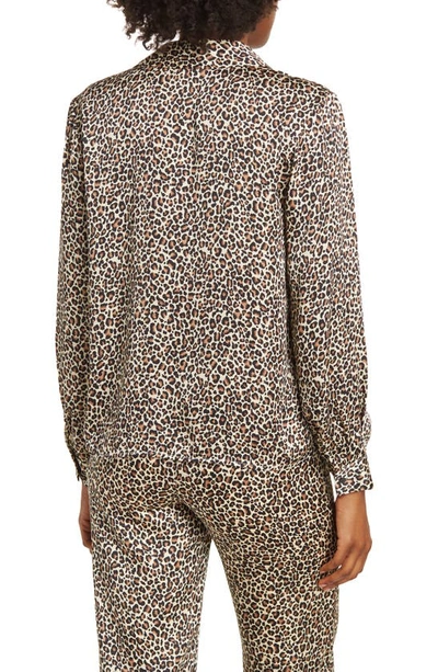 By Design Valerie Tie Front Blouse In Spring Cheetah