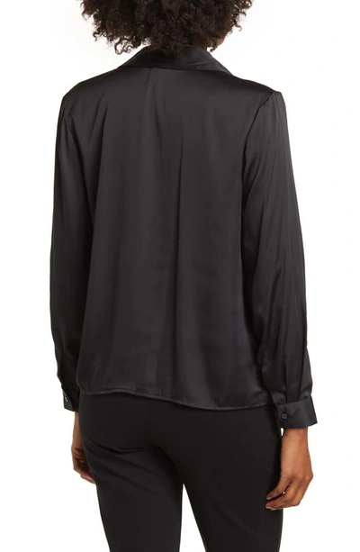 By Design Valerie Tie Front Blouse In Black